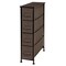 mDesign Narrow Dresser Storage Tower Stand with 4 Fabric Drawers,